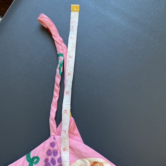 Vintage Janet Russo Nantucket Pink Fruit Pattern Cotton Sundress - Picture 9 of 9